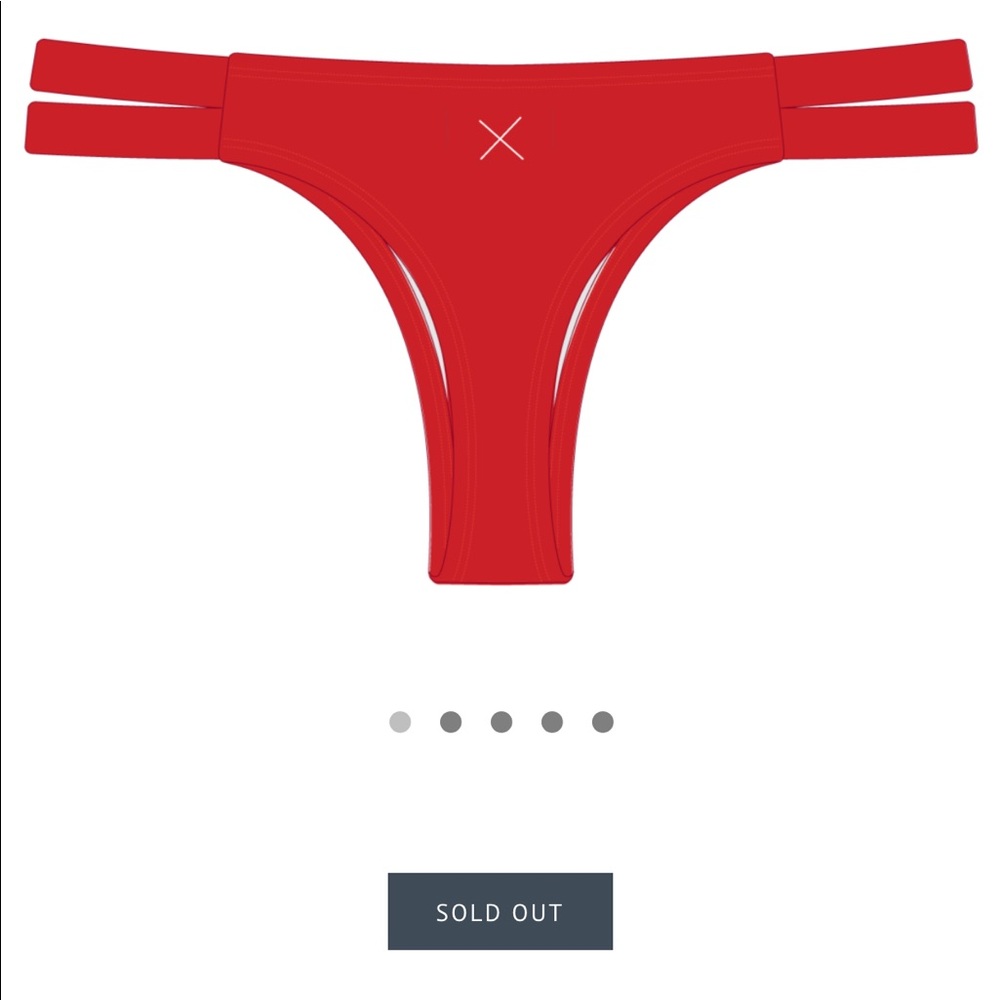BoutineLA Red Bikini Bottoms